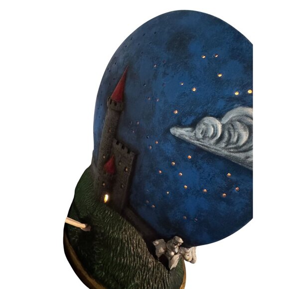 🍼 Vintage Blue Humpty Dumpty Nursery Lamp – Hand-Painted Ceramic 🍼 - Picture 3 of 16